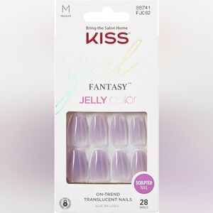 Kiss Gel Fantasy Jelly Nail Color Nail Kit Purple BNIB